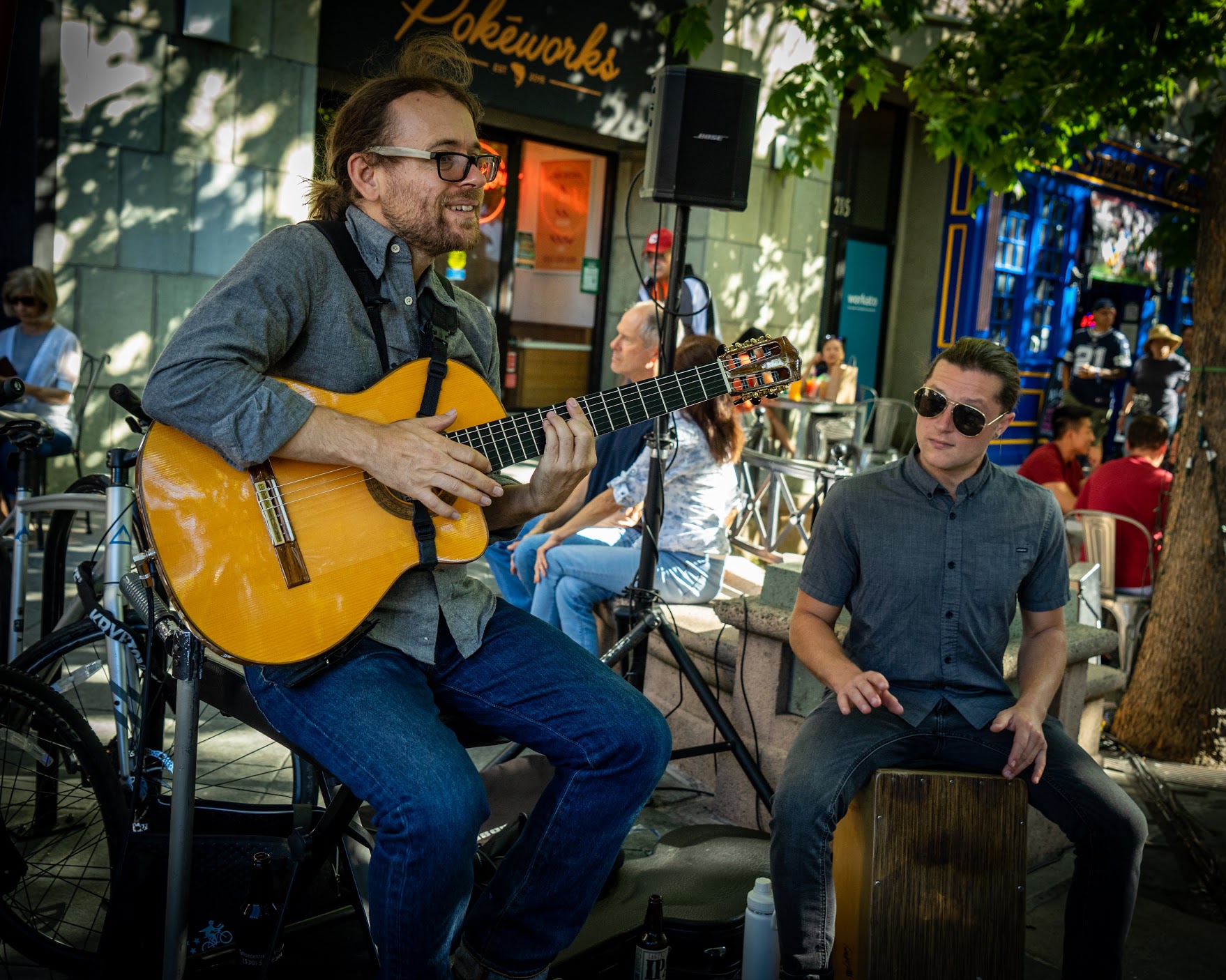 John H. Clarke and Josh Mellinger Playing Music at Art and Wine Festival
